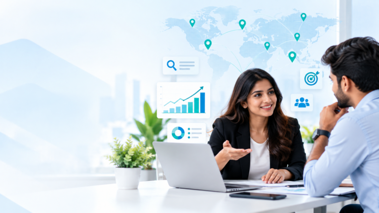Contact Bharat Rise Ranks digital marketing team discussing SEO strategies and online business growth
